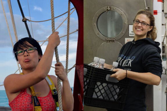 Lei Ma, left. Lydia Babcock Adams, right.